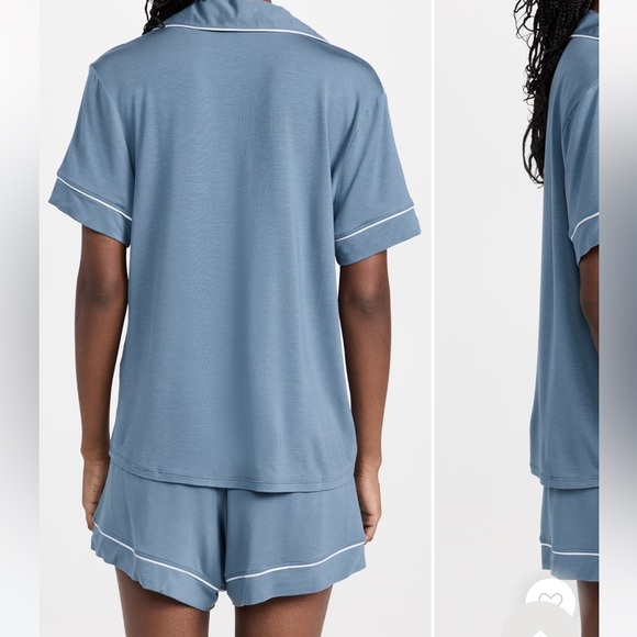 Eberjey Gisele Relaxed Short PJ Set, Size Medium - Picture 2 of 2